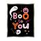 Stupell Industries Boo To You Smiling Halloween Elements Framed Floater Canvas Wall Art